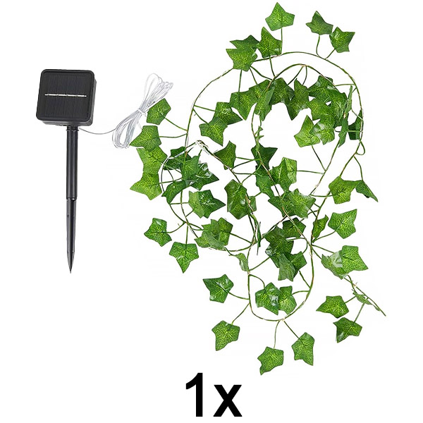 1x Solarne lampe sa veštačkim listovima bršljana (5 m) | LEAFGLO