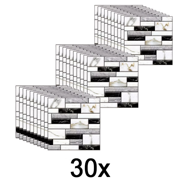 3x 3D zidne nalepnice mermernog izgleda (10 komada) | MARBLEBLOCKS