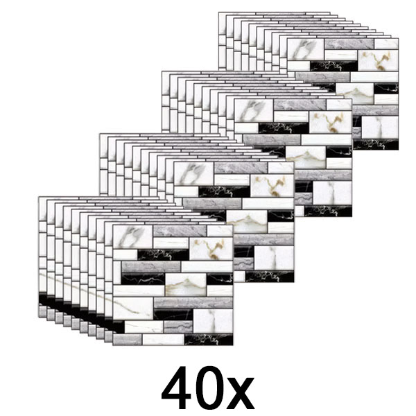 4x 3D zidne nalepnice mermernog izgleda (10 komada) | MARBLEBLOCKS